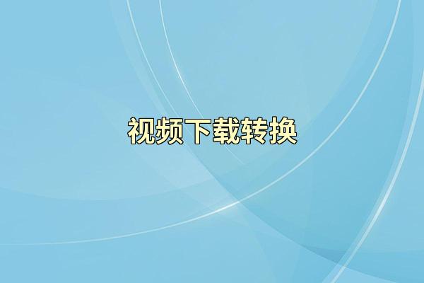 视频下载转换