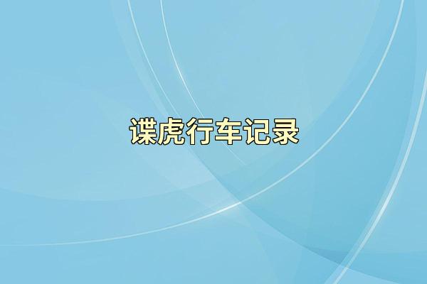 谍虎行车记录