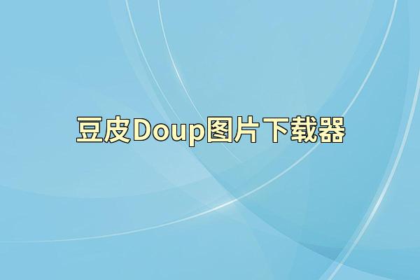 豆皮Doup图片下载器