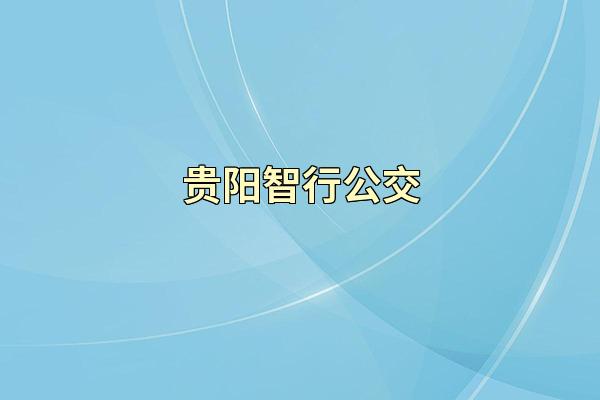 贵阳智行公交