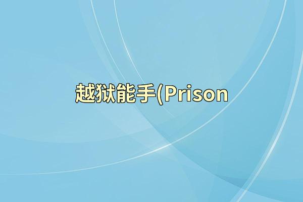 越狱能手(Prison