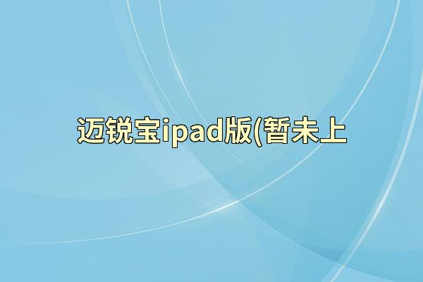 迈锐宝ipad版(暂未上