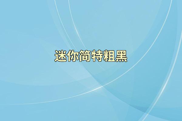 迷你简特粗黑