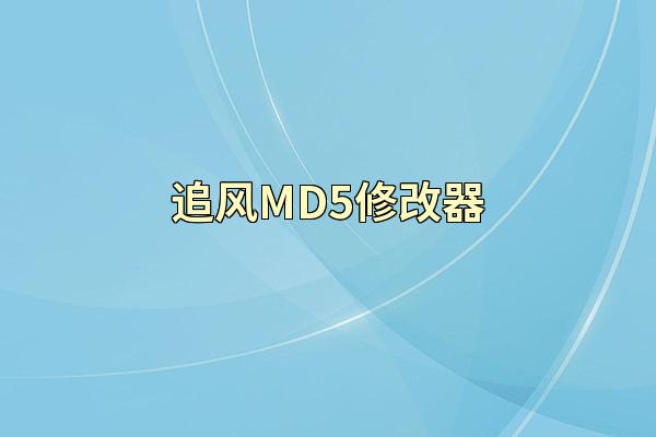 追风MD5修改器