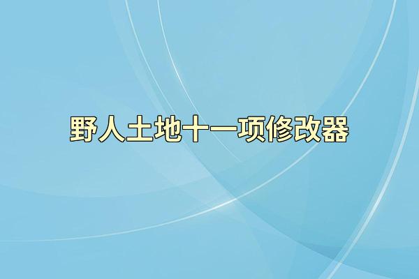 野人土地十一项修改器