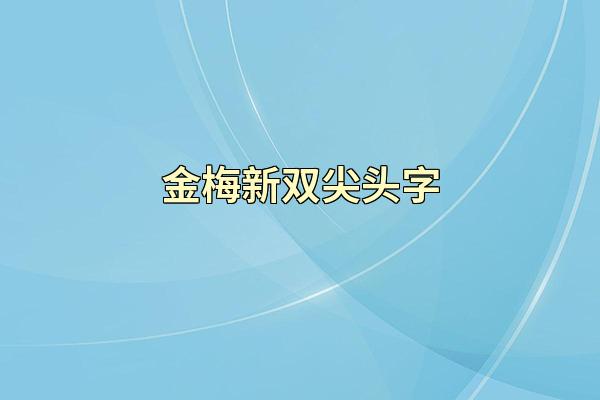 金梅新双尖头字