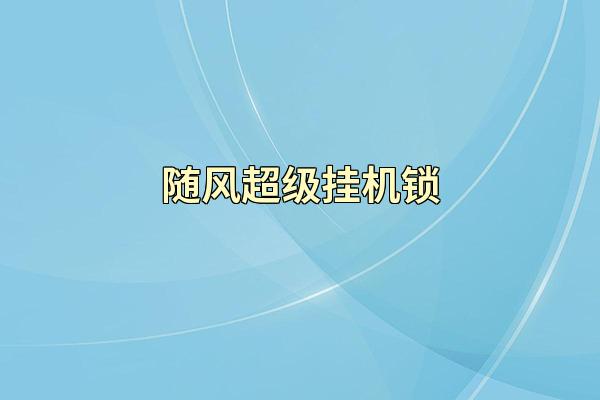 随风超级挂机锁