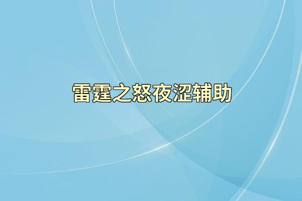 雷霆之怒夜涩辅助