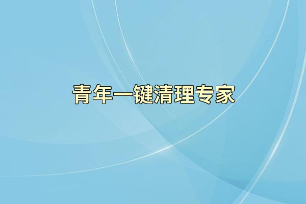青年一键清理专家
