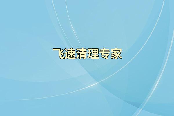 飞速清理专家