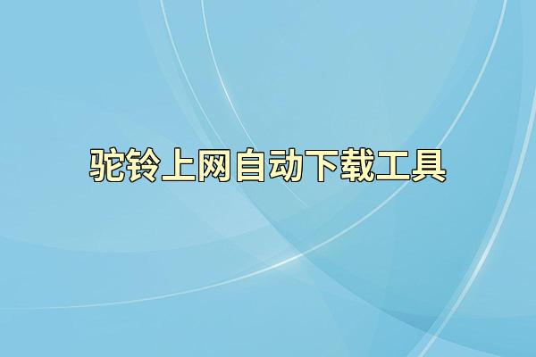 驼铃上网自动下载工具