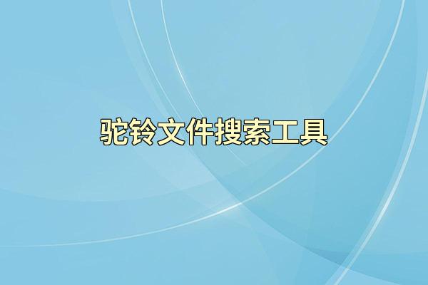 驼铃文件搜索工具
