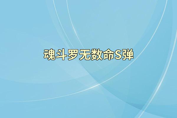 魂斗罗无数命S弹