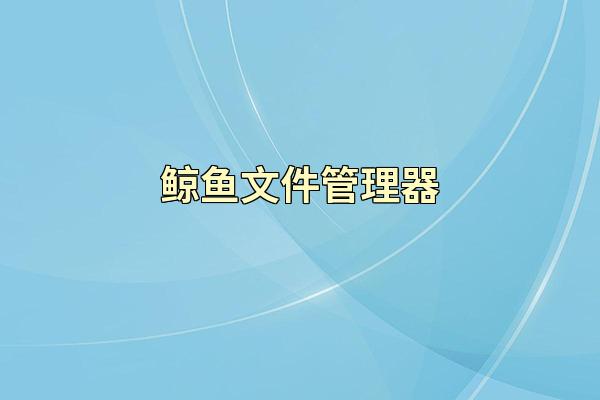 鲸鱼文件管理器