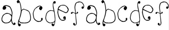 ps可爱英文字体
