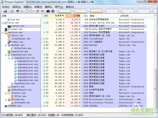 process explorer中文版下载-processexplorer官方中文版下载v16.31 绿色版-第6张图片