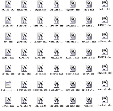 autocad字体库大全