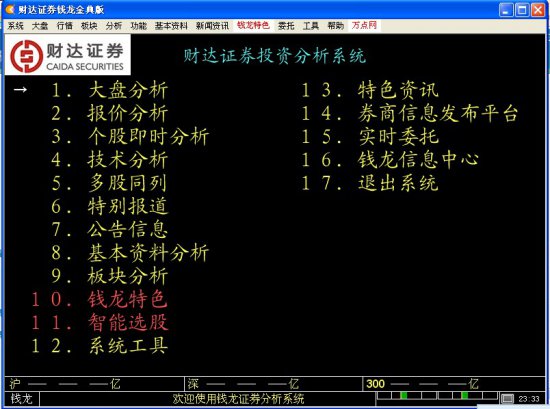 财达证券钱龙金典版