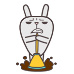 屌丝兔脑残主题表情包下载-第1张图片