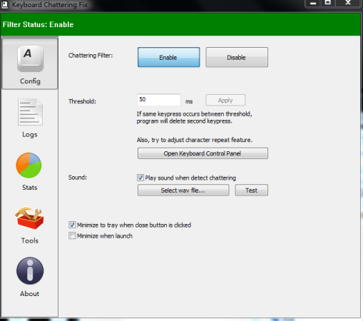 电脑键盘修复工具下载-键盘修复工具 Keyboard Chattering Fix下载v0.0.1 官方最新版-第1张图片