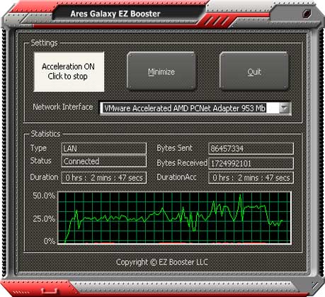 Ares Galaxy EZ Booster软件下载-Ares Galaxy EZ Booster网络共享加速工具下载v3.9.0.0 免费版-第1张图片